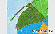 Satellite Map of Digby, political outside