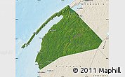 Satellite Map of Digby, shaded relief outside
