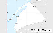 Silver Style Simple Map of Digby