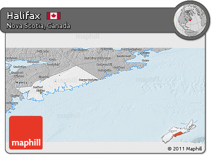 Gray 3D Map of Halifax