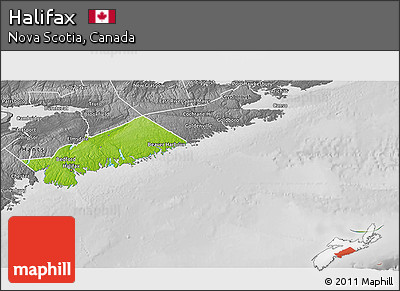 Physical 3D Map of Halifax, desaturated