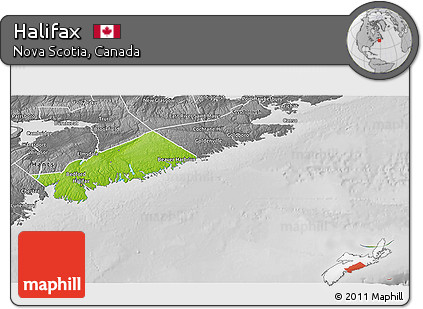 Physical 3D Map of Halifax, desaturated
