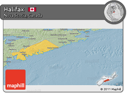 Savanna Style 3D Map of Halifax