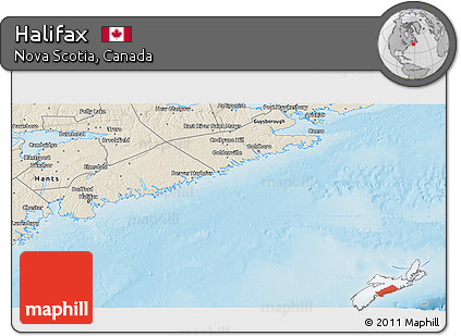Shaded Relief 3D Map of Halifax