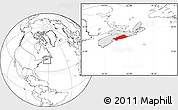 Blank Location Map of Halifax, highlighted parent region