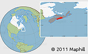Savanna Style Location Map of Halifax, highlighted country, highlighted parent region