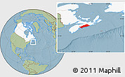 Savanna Style Location Map of Halifax, highlighted country, hill shading