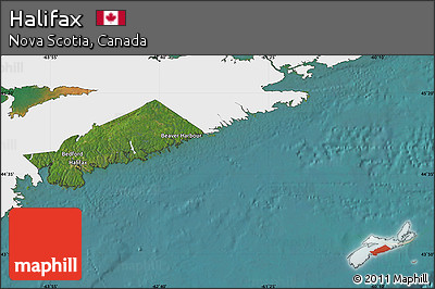 Satellite Map of Halifax, single color outside