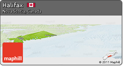 Physical Panoramic Map of Halifax, lighten