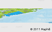 Political Panoramic Map of Halifax, physical outside