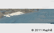 Shaded Relief Panoramic Map of Halifax, darken