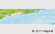 Shaded Relief Panoramic Map of Halifax, physical outside
