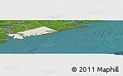 Shaded Relief Panoramic Map of Halifax, satellite outside