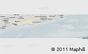 Shaded Relief Panoramic Map of Halifax, semi-desaturated