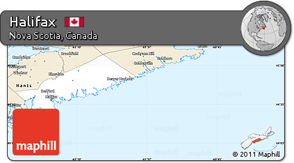 Classic Style Simple Map of Halifax