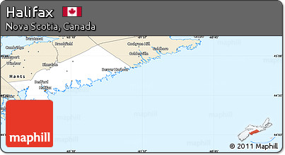 Classic Style Simple Map of Halifax