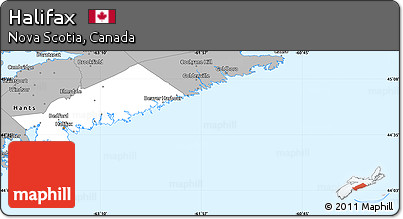 Gray Simple Map of Halifax