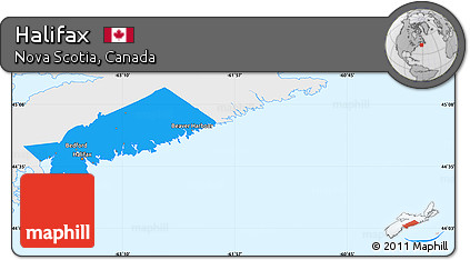 Political Simple Map of Halifax, single color outside