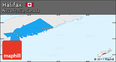 Political Simple Map of Halifax, single color outside
