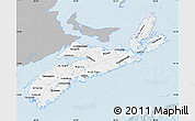 Gray Map of Nova Scotia, single color outside