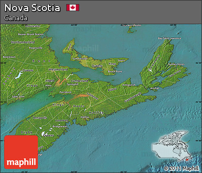 Satellite Map of Nova Scotia