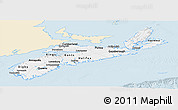 Classic Style Panoramic Map of Nova Scotia, single color outside