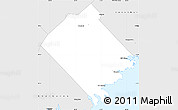 Silver Style Simple Map of Queens