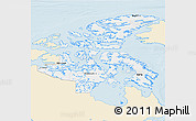 Classic Style 3D Map of Nunavut, single color outside
