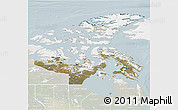 Satellite 3D Map of Nunavut, lighten