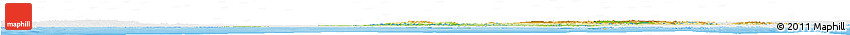 Physical Horizon Map of Nunavut, single color outside
