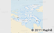 Classic Style Map of Nunavut, single color outside