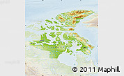 Physical Map of Nunavut, lighten