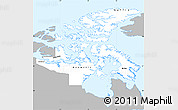 Gray Simple Map of Nunavut, single color outside