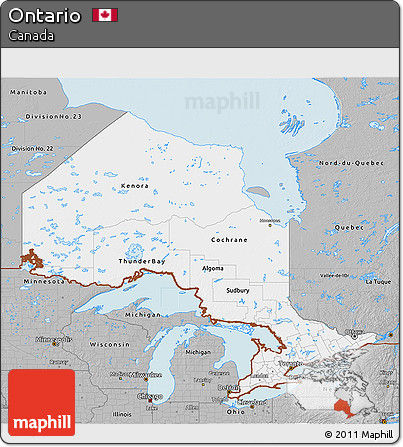 Gray 3D Map of Ontario