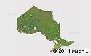 Satellite 3D Map of Ontario, cropped outside