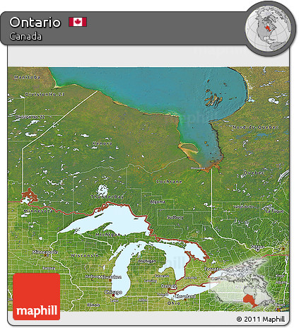 Satellite 3D Map of Ontario