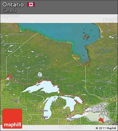 Satellite 3D Map of Ontario