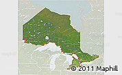 Satellite 3D Map of Ontario, lighten