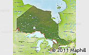 Satellite 3D Map of Ontario, physical outside