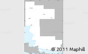 Gray Simple Map of Algoma, single color outside