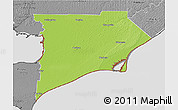 Physical 3D Map of Chatham-Kent, desaturated