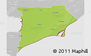 Physical 3D Map of Chatham-Kent, lighten, desaturated