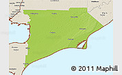 Physical 3D Map of Chatham-Kent, shaded relief outside