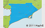 Political 3D Map of Chatham-Kent, physical outside