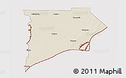 Shaded Relief 3D Map of Chatham-Kent, cropped outside