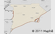 Shaded Relief 3D Map of Chatham-Kent, desaturated