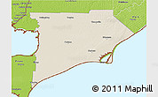 Shaded Relief 3D Map of Chatham-Kent, physical outside