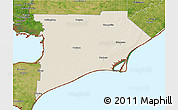 Shaded Relief 3D Map of Chatham-Kent, satellite outside