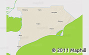 Shaded Relief 3D Map of Chatham-Kent, single color outside
