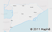 Silver Style 3D Map of Chatham-Kent, single color outside